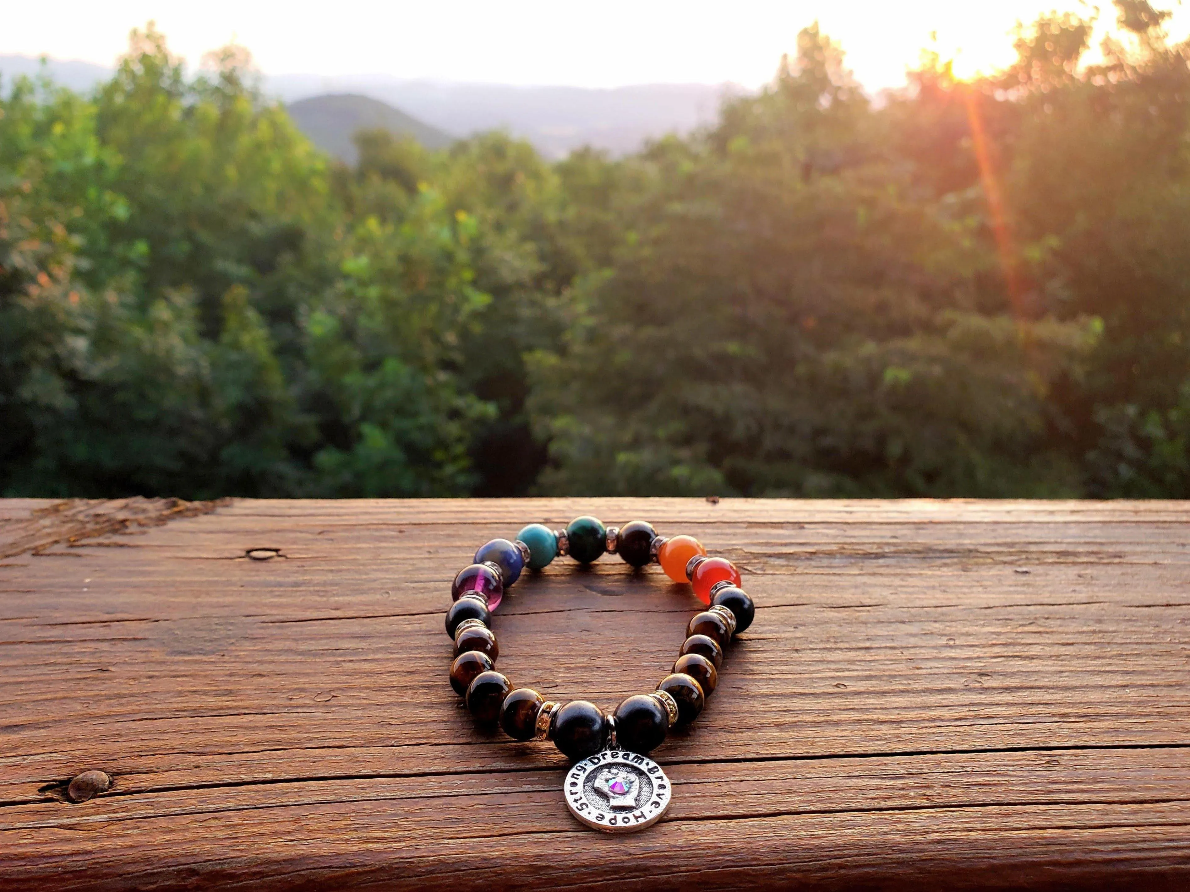 RETIRED - Shungite and Tigers Eye Chakra Bracelet (Solar Plexus Chakra)