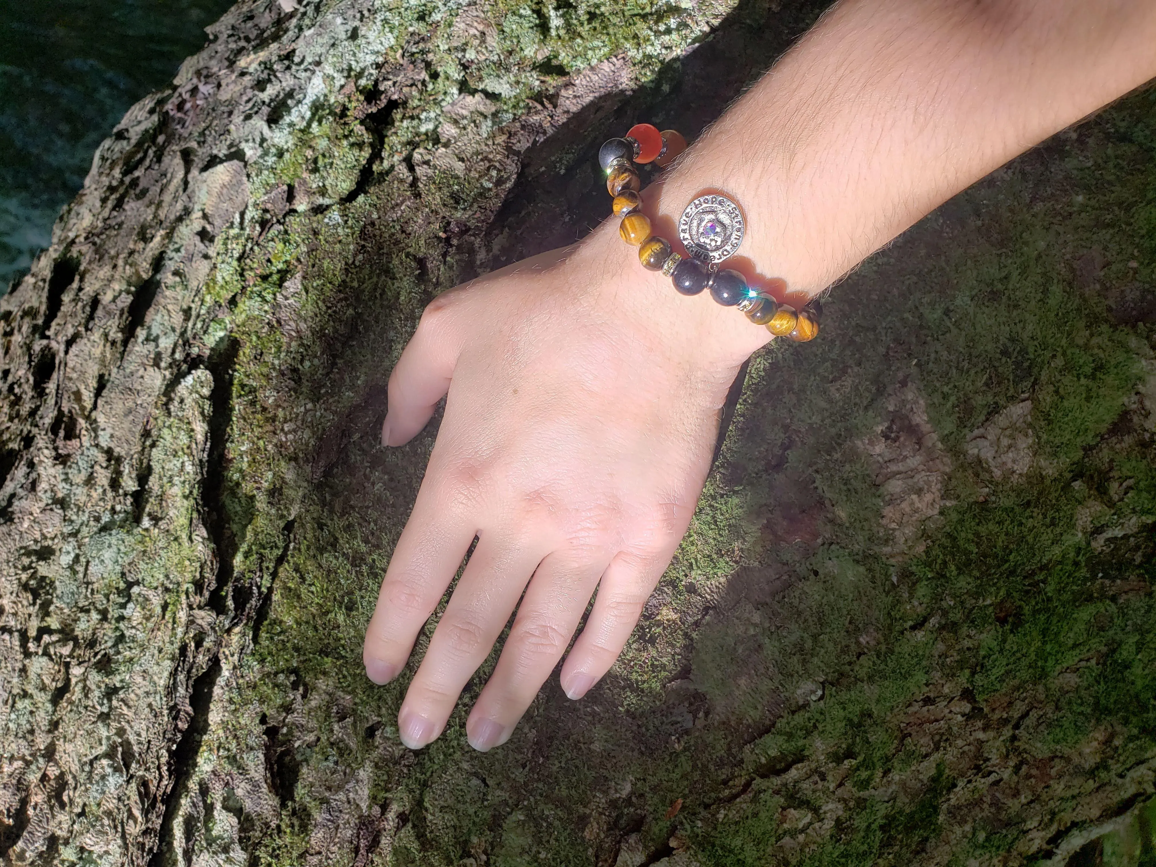 RETIRED - Shungite and Tigers Eye Chakra Bracelet (Solar Plexus Chakra)