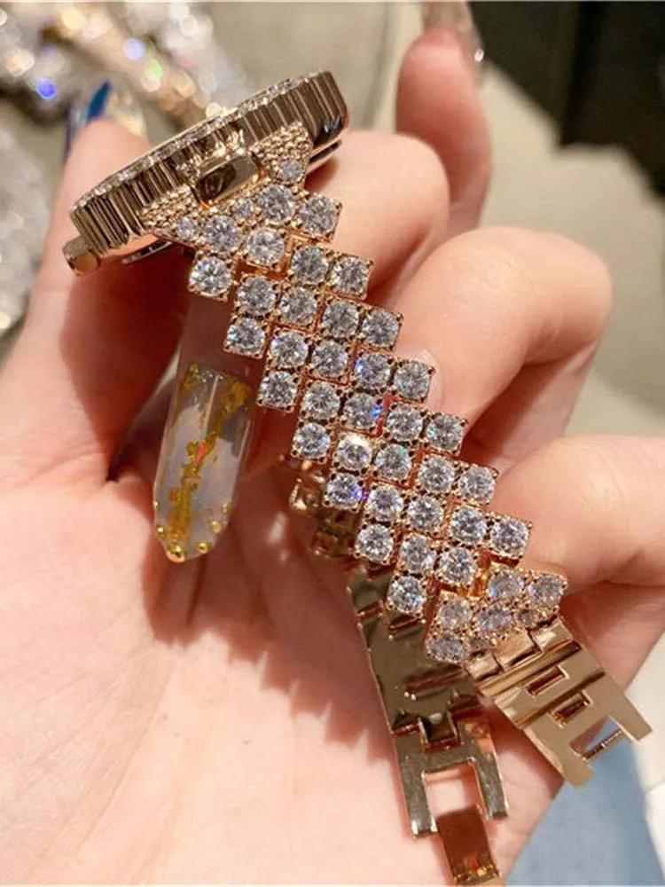 Rhinestone Watches Bracelet Set