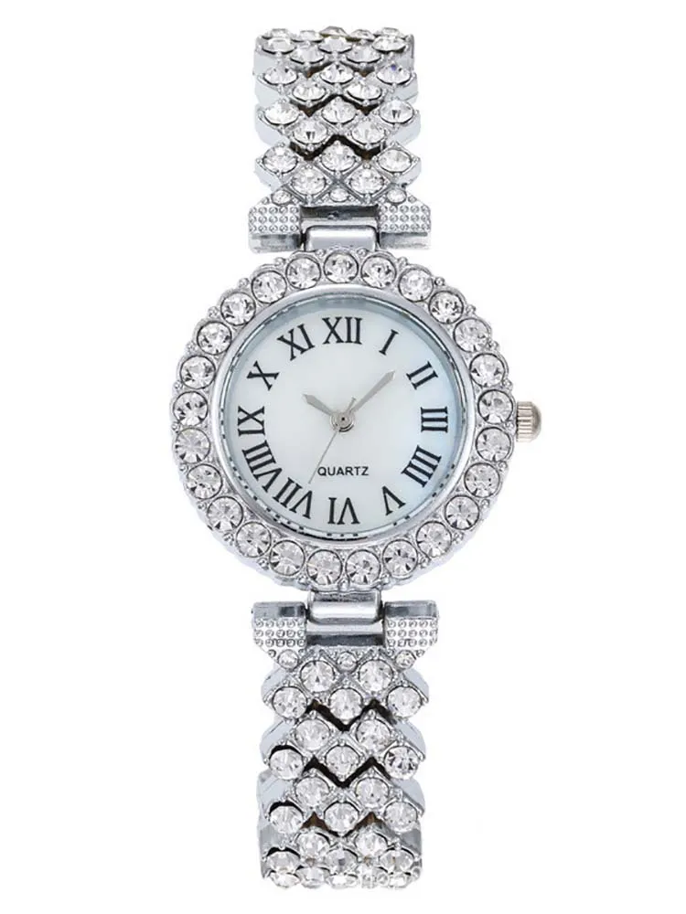 Rhinestone Watches Bracelet Set