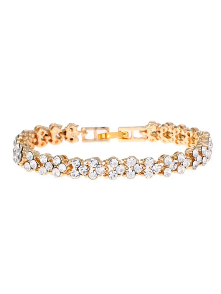 Rhinestone Watches Bracelet Set