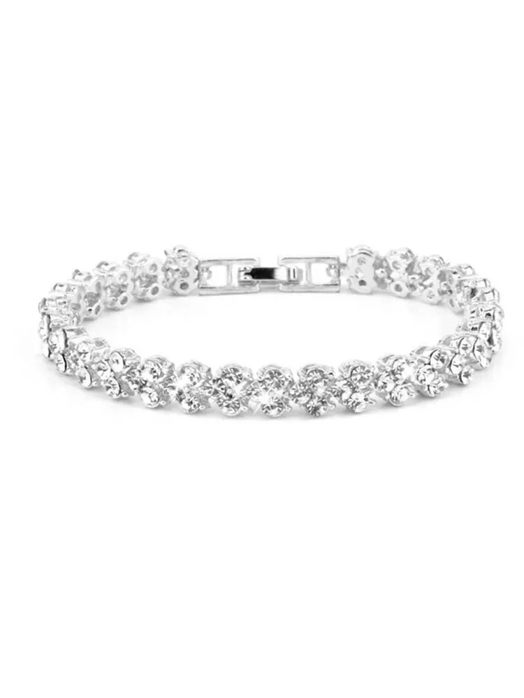 Rhinestone Watches Bracelet Set
