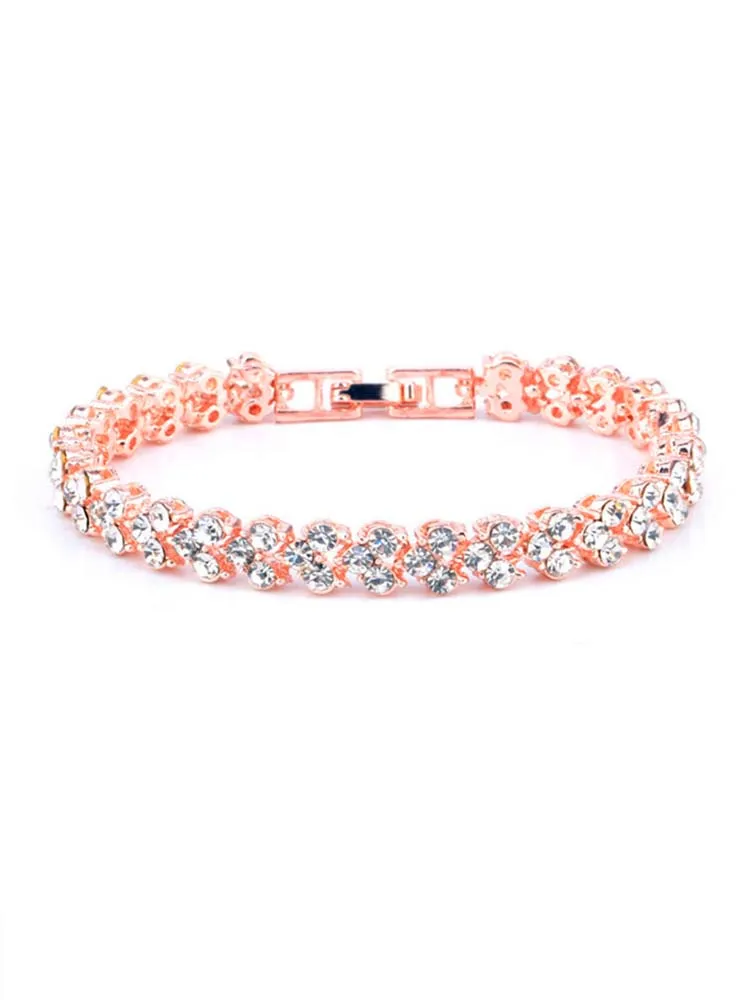 Rhinestone Watches Bracelet Set