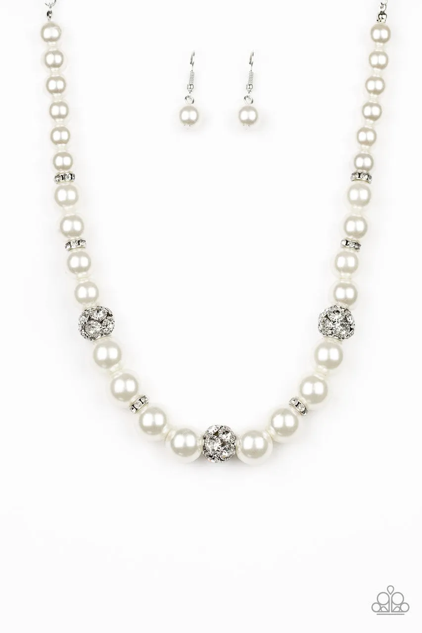 Rich Girl Refinement White Paparazzi Necklace
