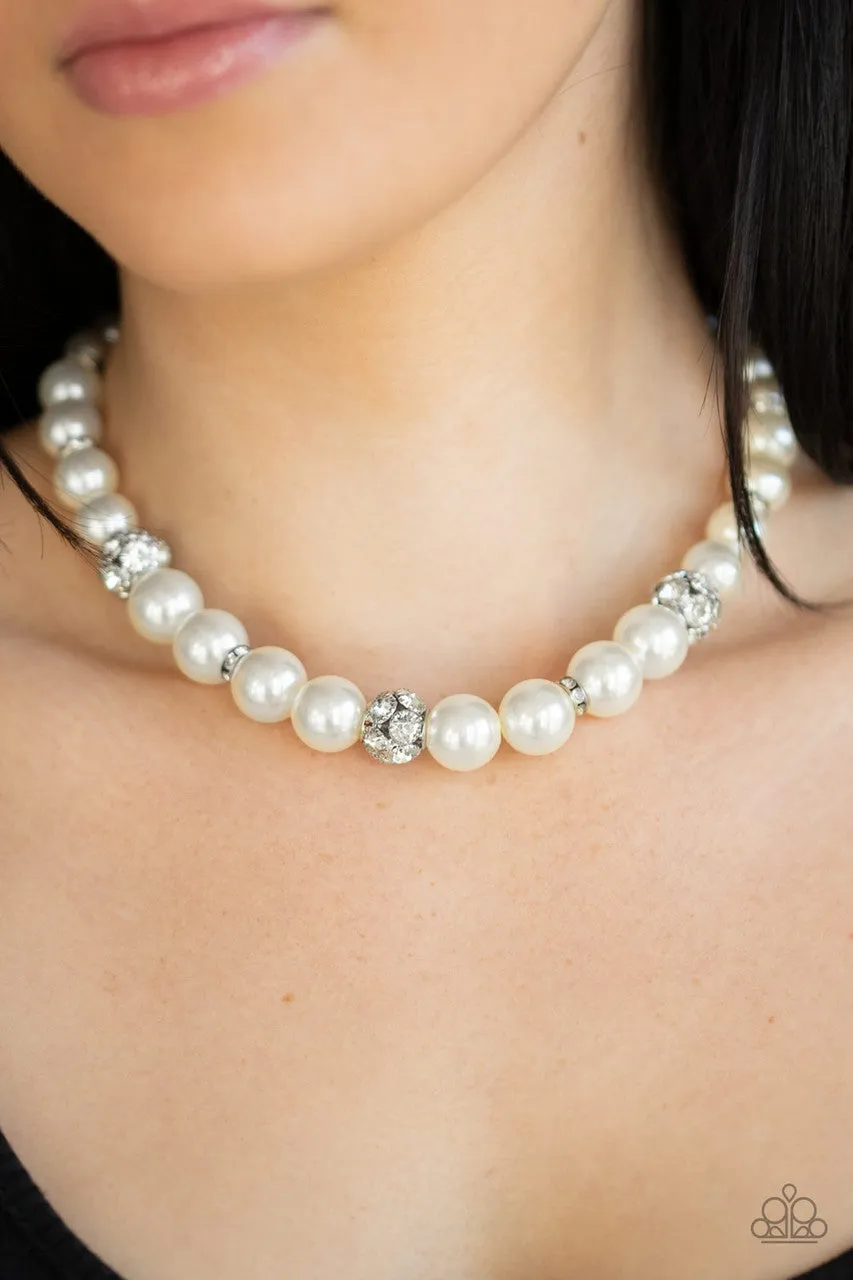 Rich Girl Refinement White Paparazzi Necklace