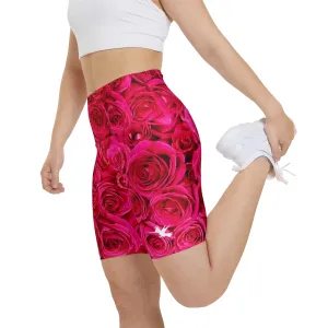 Roses Diamond Ring Workout Shorts