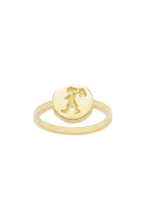 Runaway Stamp Ring Gold