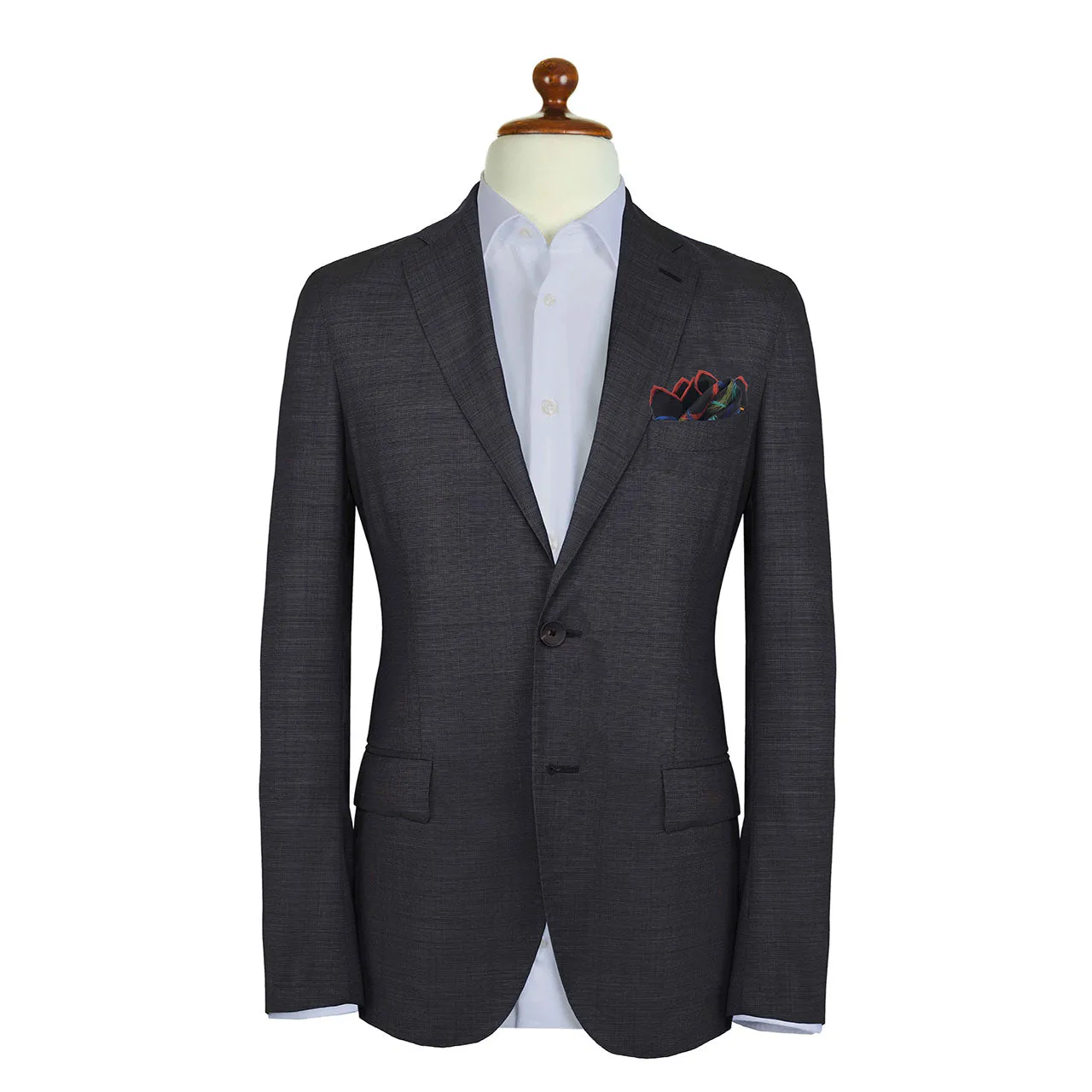 Running Rings Black Pocket Square