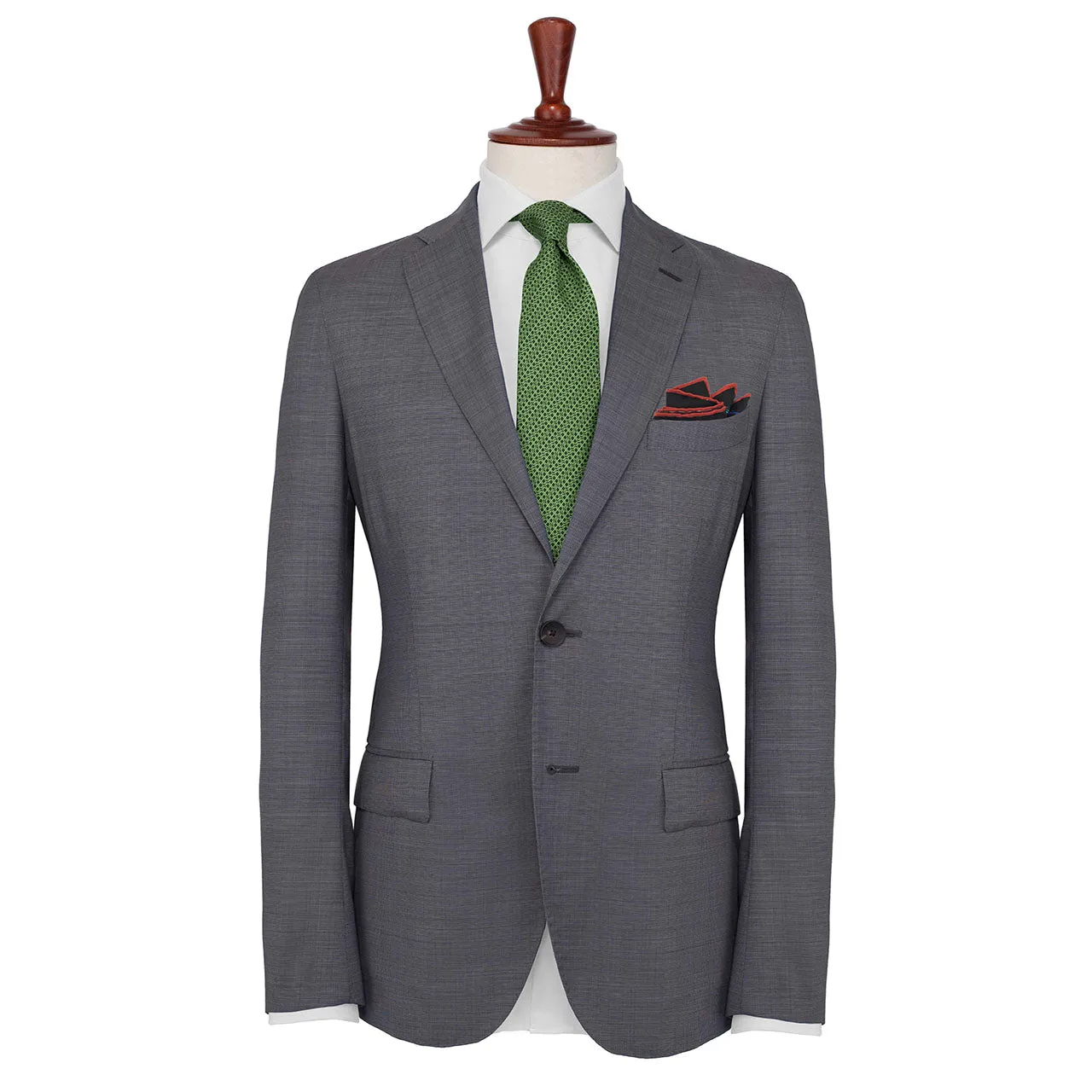 Running Rings Black Pocket Square
