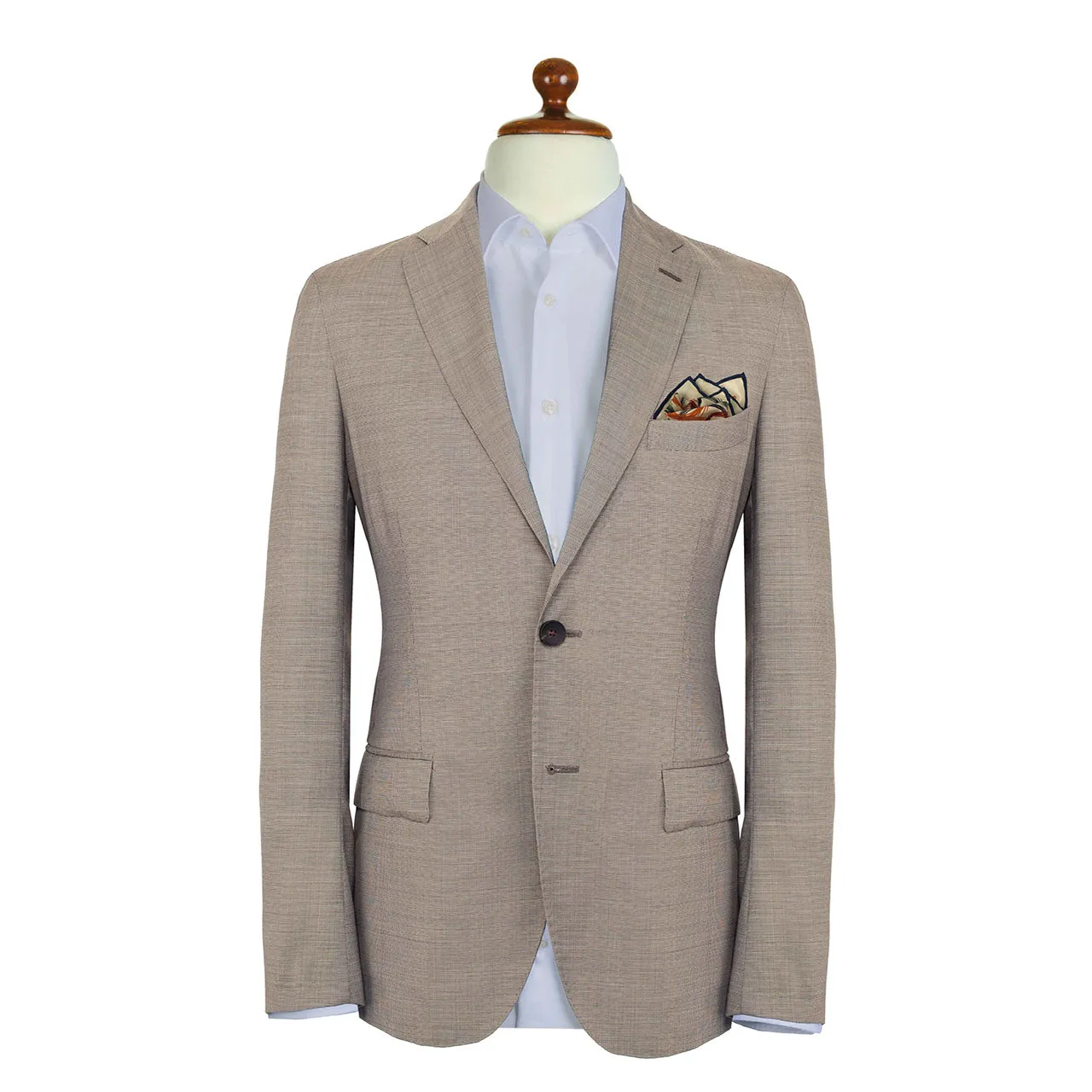 Running Rings Cream Pocket Square