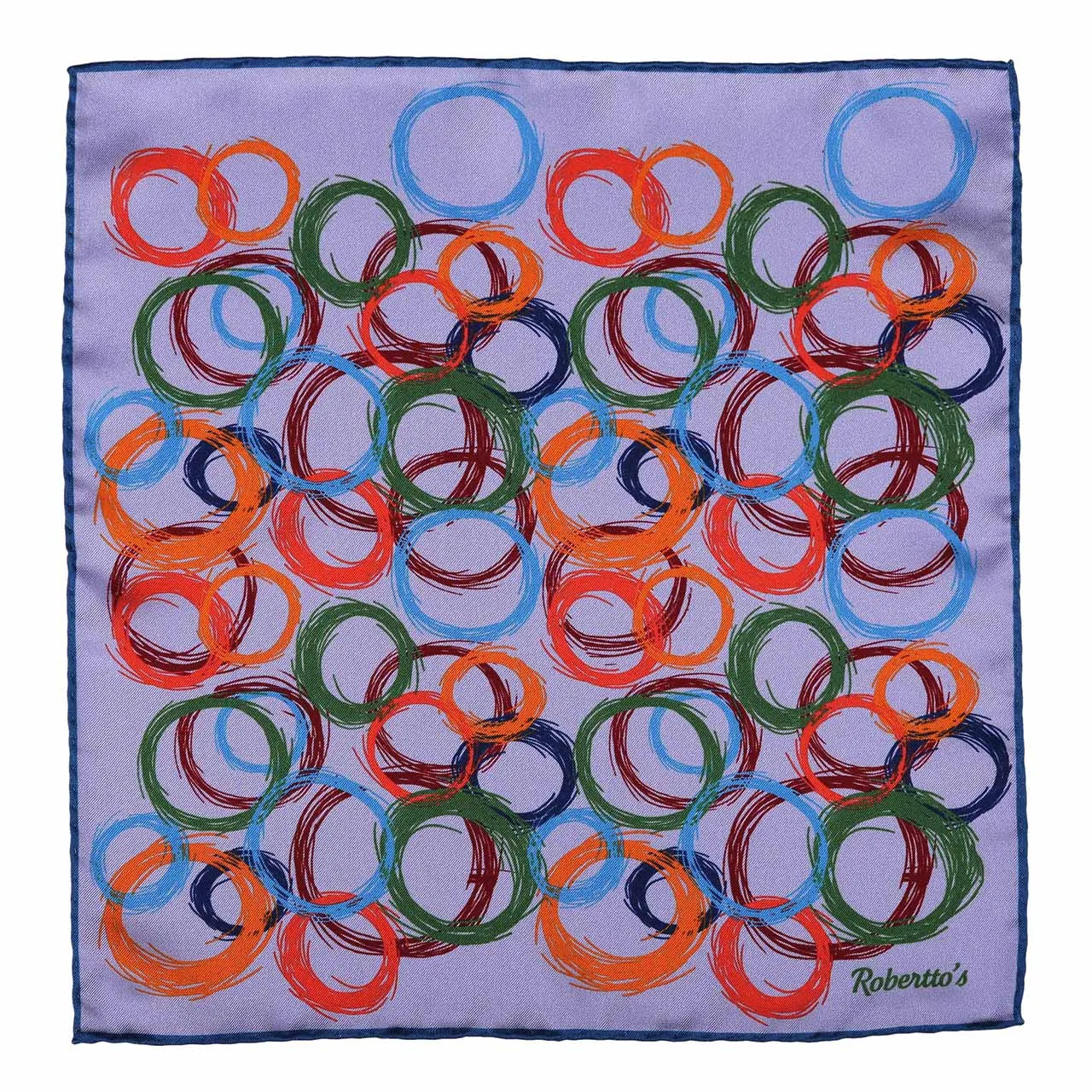 Running Rings Lavender Pocket Square