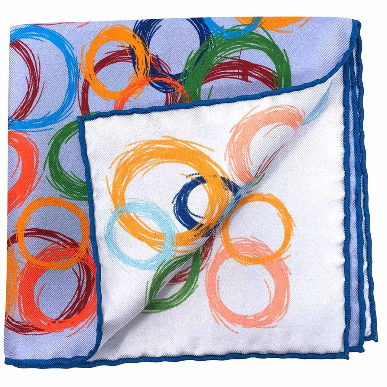 Running Rings Lavender Pocket Square