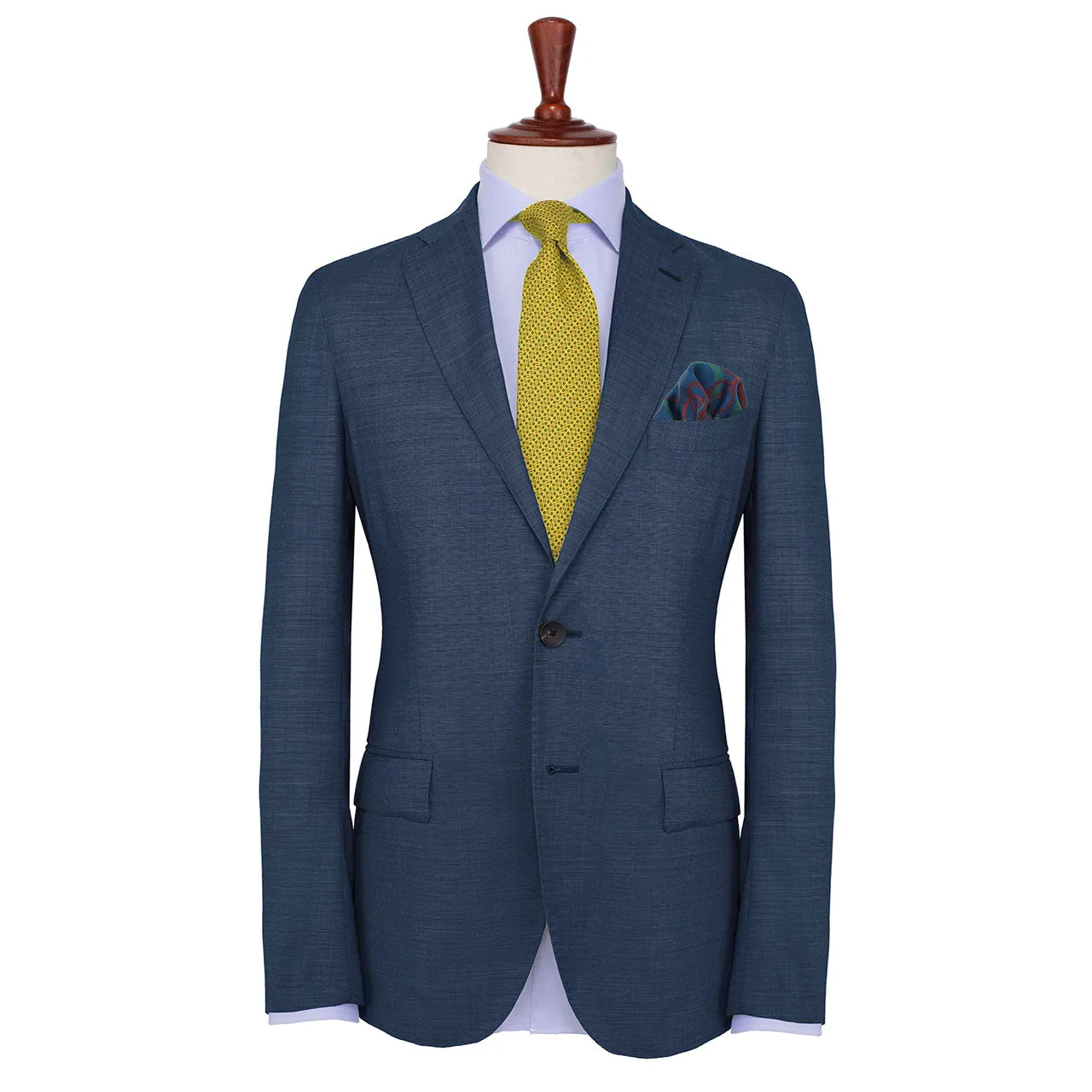 Running Rings Petroleum Blue Pocket Square
