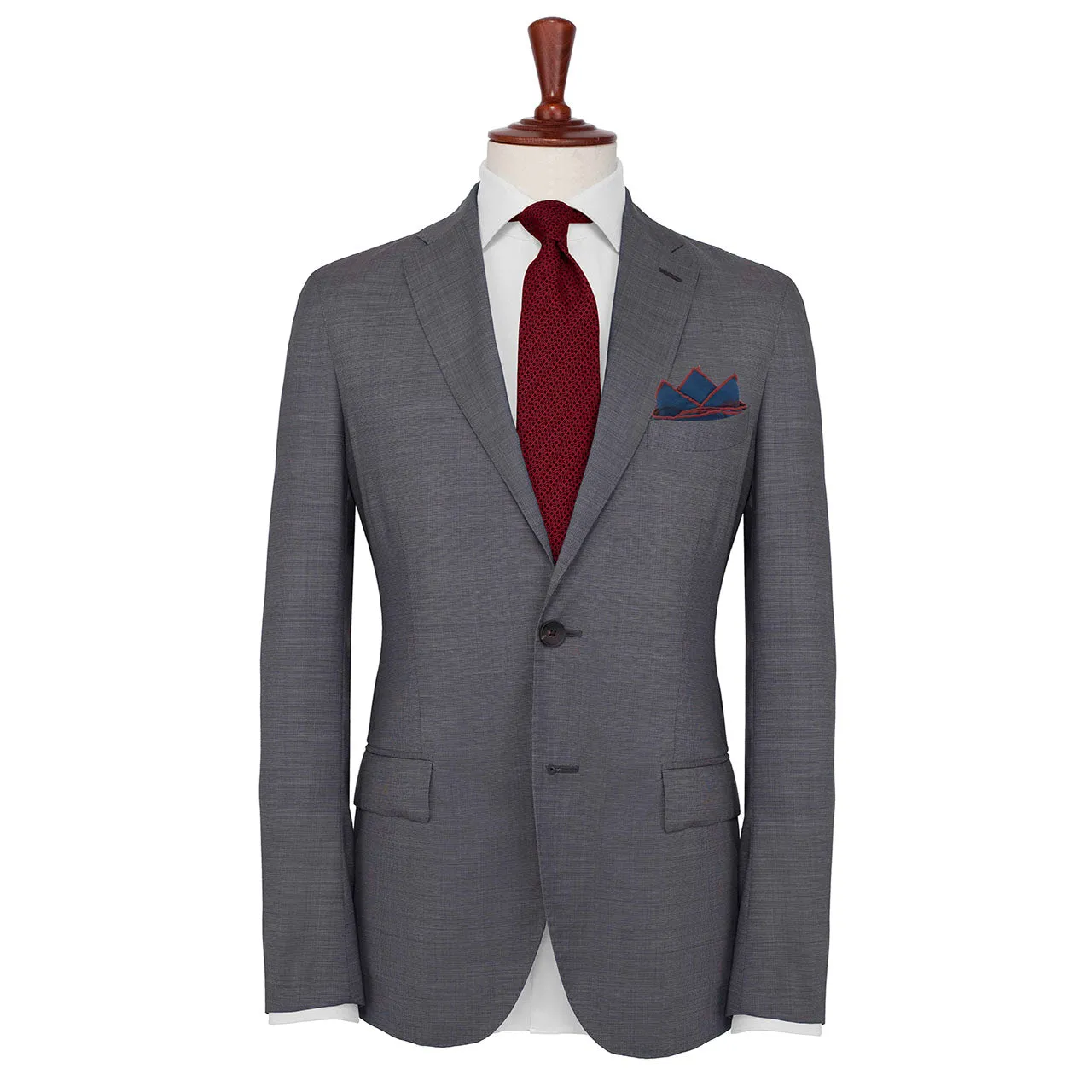 Running Rings Petroleum Blue Pocket Square