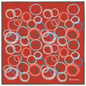 Running Rings Red Pocket Square