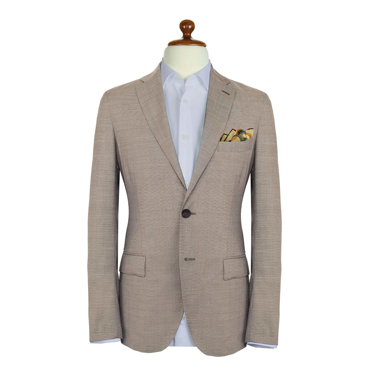 Running Rings Sepia Pocket Square