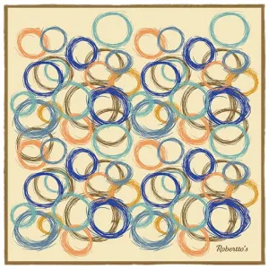 Running Rings Sepia Pocket Square
