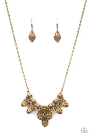 Rustic Smolder Brass Paparazzi Necklace