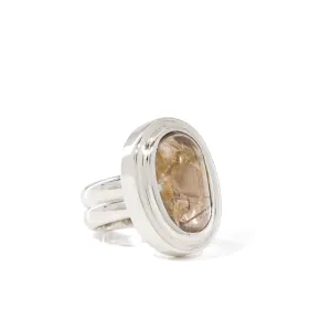 Rutile & Manifestation Quartz 19.04 Carat Handcrafted Sterling Silver Ring