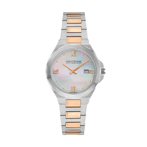 Saint Honore Matignon Women's White MOP Dial Silver Rose Gold Watch