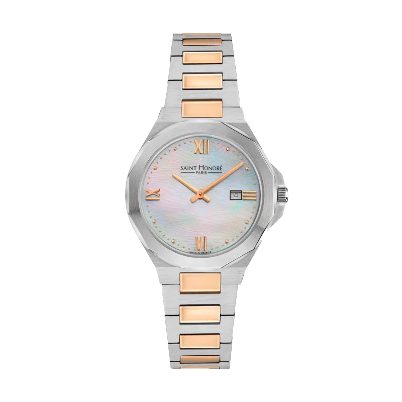 Saint Honore Matignon Women's White MOP Dial Silver Rose Gold Watch