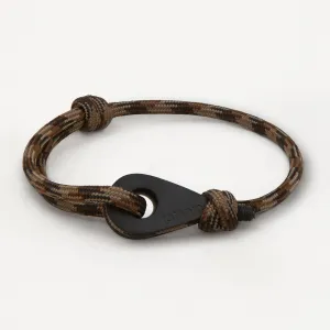SAO TOME Mens Womens Thimble Charm Bracelets Paracord Rope Wristbands Camouflage Matte Black