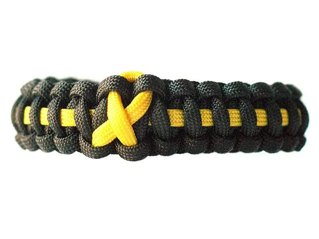 Sarcoma/Bone Cancer Awareness Paracord Bracelet