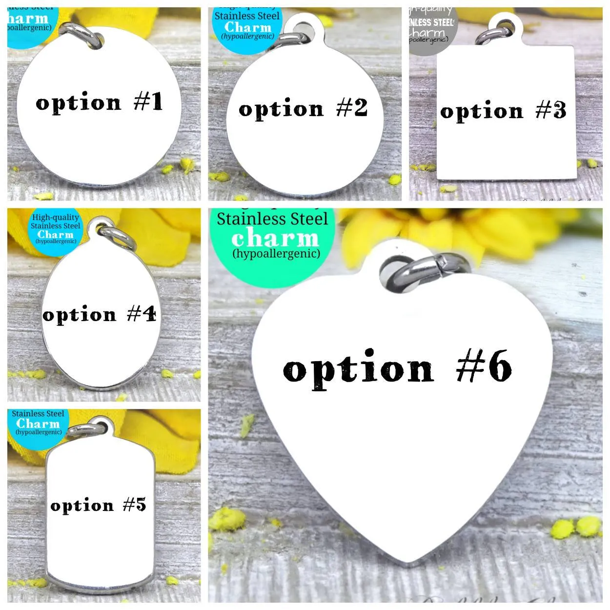 Say yes to adventure, adventure, adventure charm, Steel charm 20mm very high quality..Perfect for DIY projects