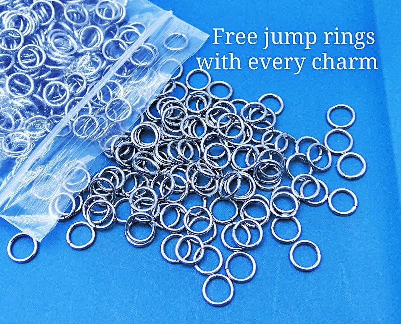 Say yes to adventure, adventure, adventure charm, Steel charm 20mm very high quality..Perfect for DIY projects
