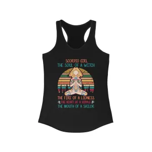 Scorpio Girl Yoga Racerback Tank Top