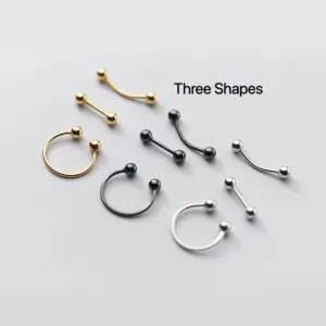 Screw back Solid Silver Balls Studs Earrings-ESB001
