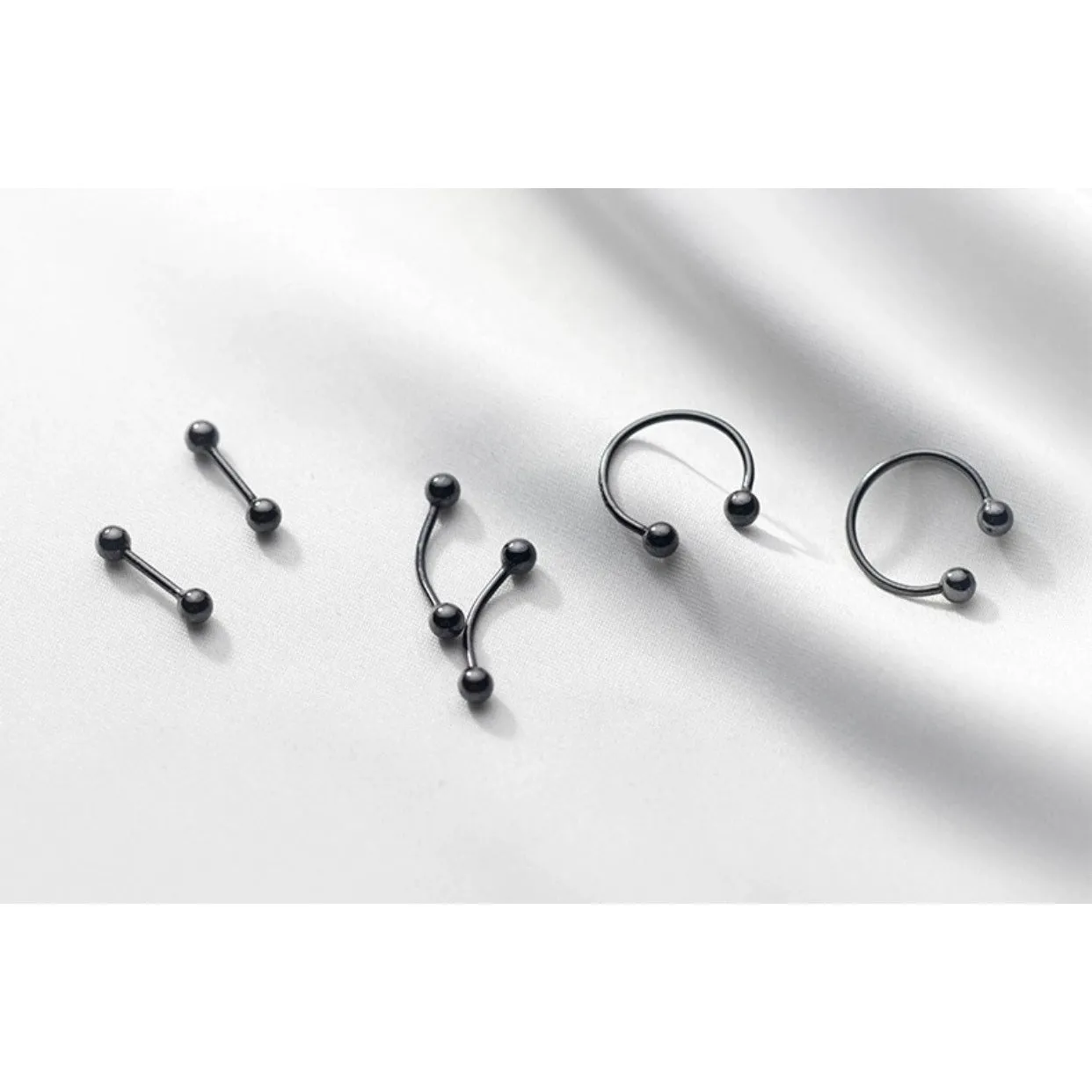 Screw back Solid Silver Balls Studs Earrings-ESB001
