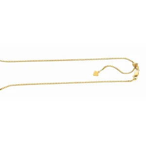 Silver 1.4mm Adjustable Yellow Box Chain