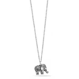 SILVER ELEPHANT 0.7"INCHES PENDANT SHORT NECKLACES #SWR-CP5543A.SIL(SF2)