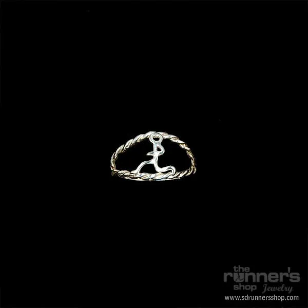 Silver "Hermes" Runner Rope Ring