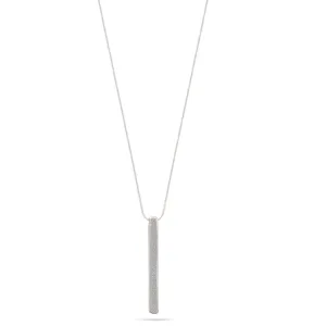 SILVER SAND GLITTER PENDANT  NECKLACE #SQ351-N17042102ASIL