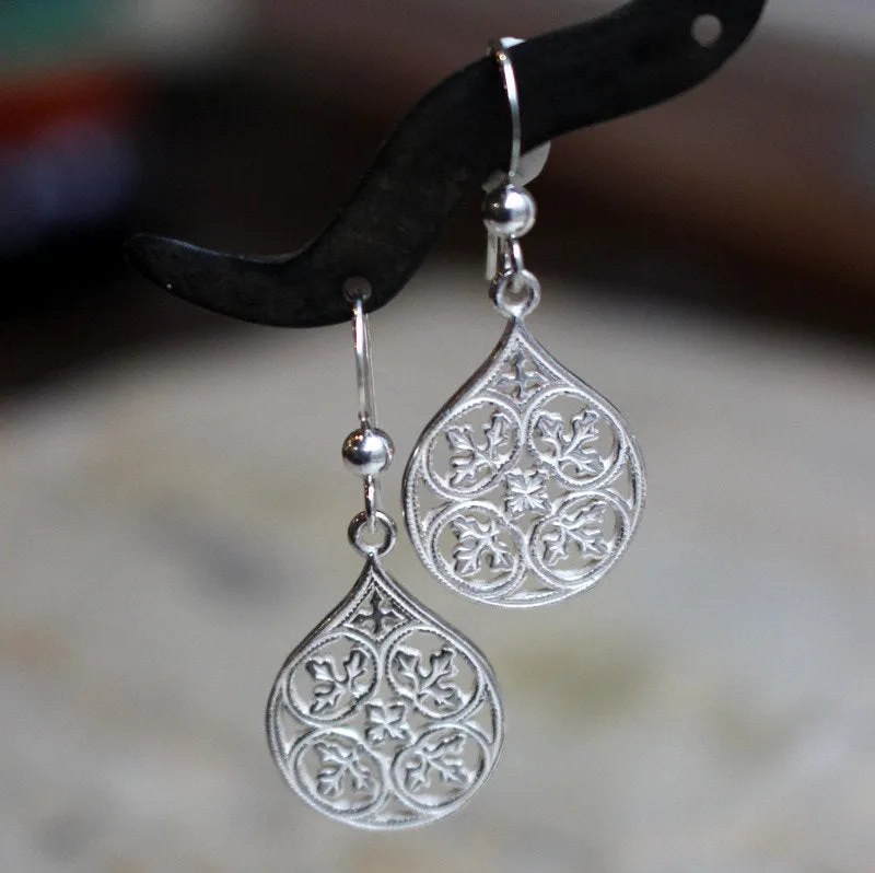Simple Silver Teardrop Earrings - Magic Moments.
