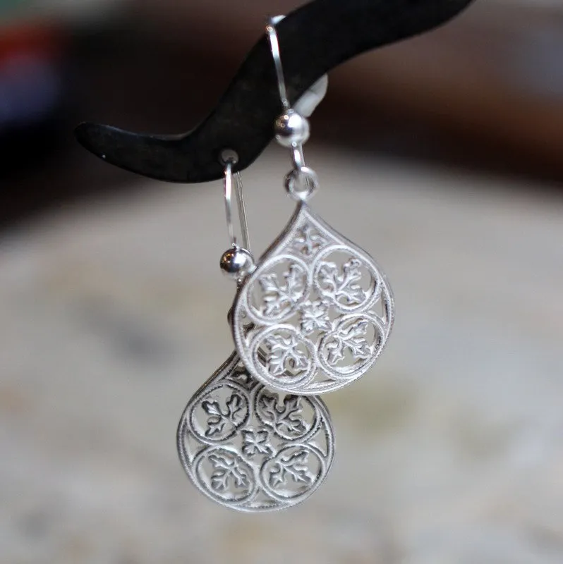 Simple Silver Teardrop Earrings - Magic Moments.