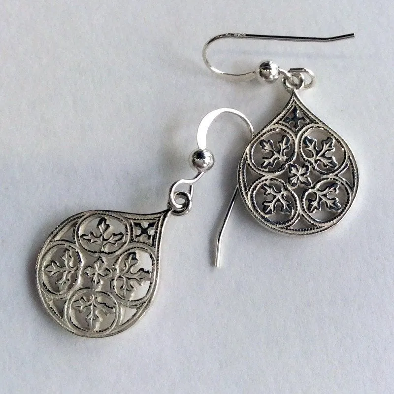 Simple Silver Teardrop Earrings - Magic Moments.