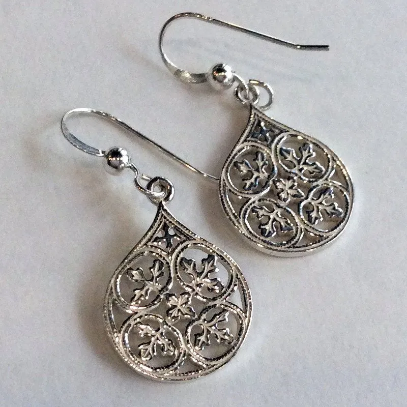 Simple Silver Teardrop Earrings - Magic Moments.