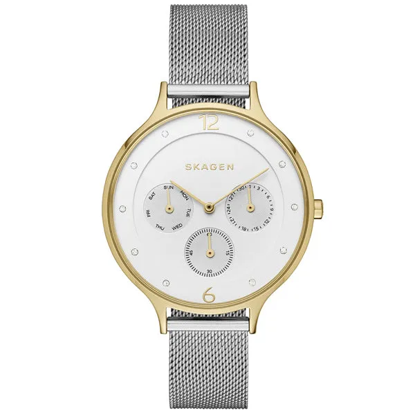 Skagen Anita Silver Mesh Bracelet Silver Dial Quartz Watch for Ladies - SKW2400