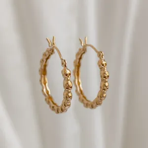 Skull Continuum Hoops | Recycled 14k Gold