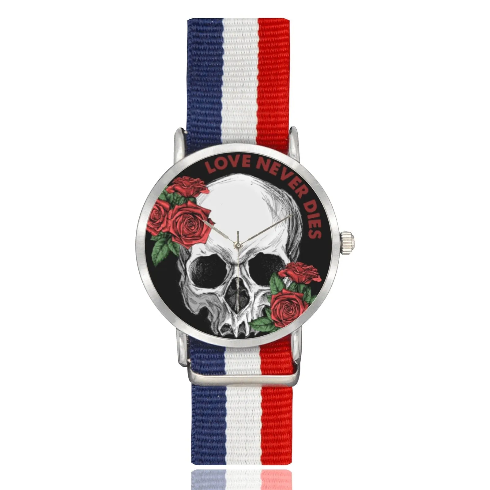 Skull Love Never Dies Nylon Strap Watch