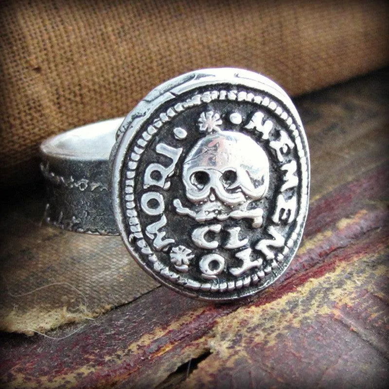 Skull Memento Mori Wax Seal Ring