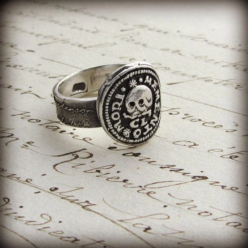 Skull Memento Mori Wax Seal Ring