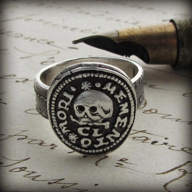 Skull Memento Mori Wax Seal Ring