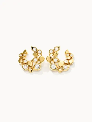 SNOWFLAKES Hoop earrings Classic alternating