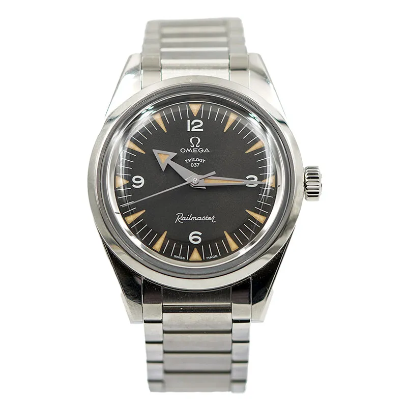 SOLD - Omega 57 Trilogy Full Set Railmaster Seamaster Speedmaster B&P '19
