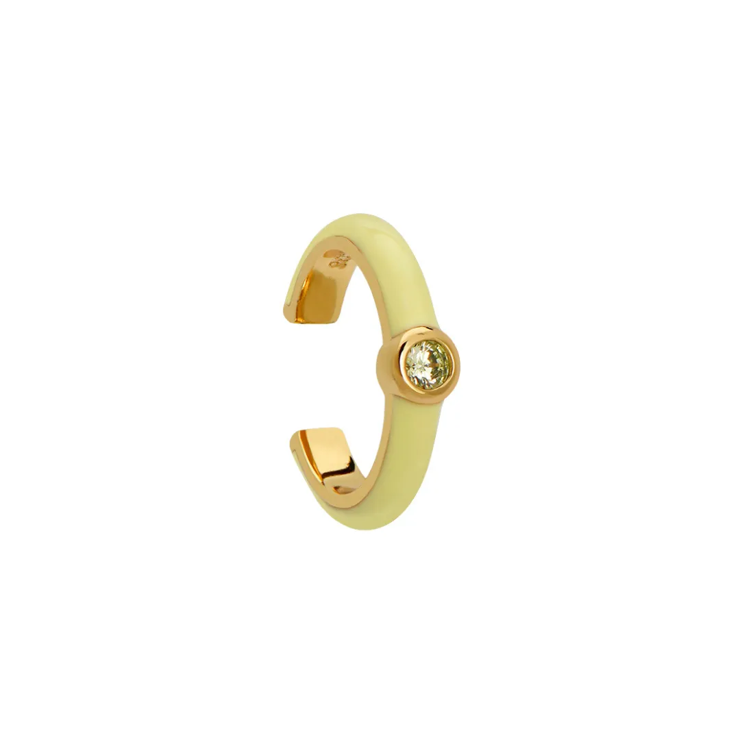 Sonora Apple Green Cuff Earring in Gold