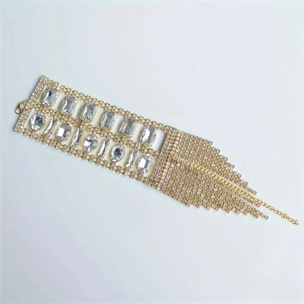 Sparkling Tassel Crystal Bracelet